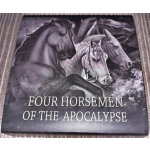 Niue Islands 2020 5 Dollar 2 Oz Silber Black Horse, Four Horsemen of the Apocalypse III  Ultra High Relief AF 2 oz,