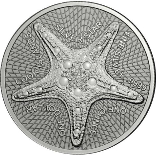 1 Unze Silber Cook Islands Starfish 2021 Silverstar