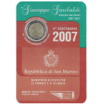 2 Euro San Marino 2007 200. Geburtstag von Giuseppe Garibaldi BU
