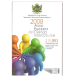 2 Euro San Marino 2008 Jahr des interkulturellen Dialogs 2008 BU