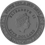 Niue Islands 2021 5 Dollar 2 Oz Silber Sekhmet Gods of Anger Antique Finish 2 oz,
