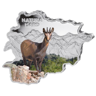 Andorra Natura 1 Unze Silber Gämse Map Shaped 2013 Proof