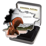 Andorra Natura 1 Unze Silber Eichhörnchen Map Shaped...