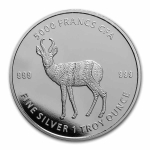 AURINUM TOP-ANGEBOT* 1 Unze Silber Tschad 2021 - Mandala Antilope Antelope - BU