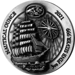 3 Unzen Silber High Relief 60/6 Ruanda Nautical Ounce...