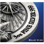 3 Unzen Silber High Relief 60/6 Ruanda Nautical Ounce...