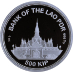 1 Unze Silber Laos 500 KIP Tiger 2021 BU (Panthera Tigris)