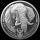 1 oz Südafrika 2021 Big Five Serie II Elefant Silber BU Coin card
