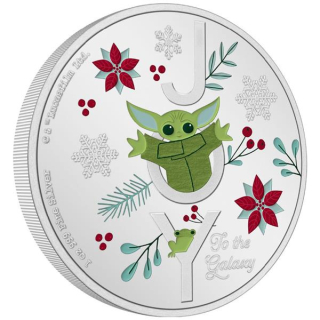 1 oz Niue 2021 Proof - Star Wars Seasons Greetings The Mandalorian Weihnachtsgrüsse - Silber Color 2$