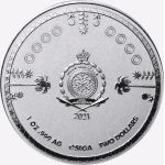 Niue Islands 2 $ - 1 Oz Silber  Sonic the Hedgehog 2021 BU