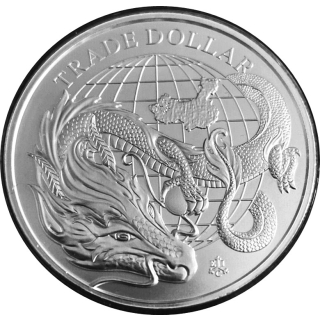 1 Unze Silber St. Helena China Handelsdollar - 1 GBP Modern Chinese Trade Dollar 2021 BU
