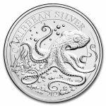 1 Unze Silber 2021 Barbados Caribbean Octopus Feingehalt 999