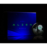 1 Unze Silber Ghana 2021 Proof - Alien Black Rhodium Color - 5 Cedis - Serie Alien Startmotiv