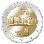 2 Euro Malta 2021 Prähistorische Stätten Maltas (6.) - Tempel von Tarxien unc.
