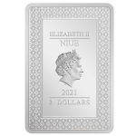 Niue Islands 2 Dollar Tarotkarten (5.) - Der Herrscher  2021, 1 Unzen Silber 1 oz,
