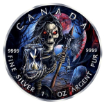 1 Ounce Silver Canada Maple Leaf - Grim Reaper -...