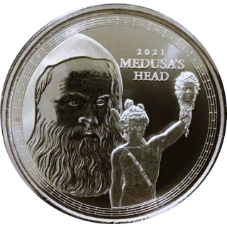 1 Unze Silber Gibraltar Perseus mit dem Kopf der Medusa 2021  BU