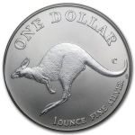 1 Unze Silber Kangaroo 1998 Australien in Coincard