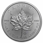 1 Unze Silber Maple Leaf 2022 Kanada 5$