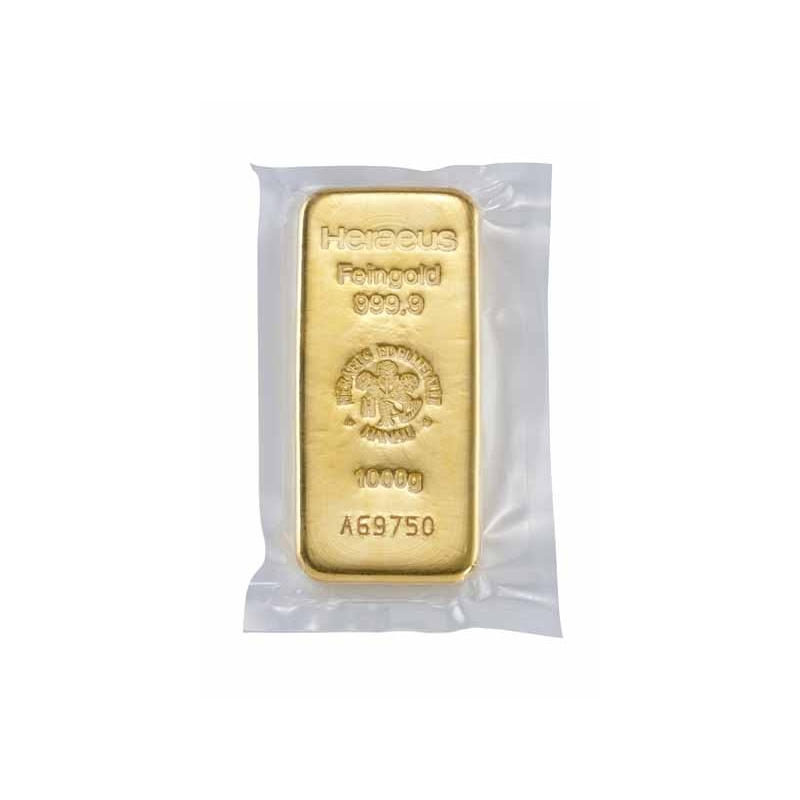 1.000 g Goldbarren Heraeus 999,99