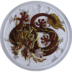 1 Unze Drache Color 2021 Australien 1 AUD Chinese Myths...