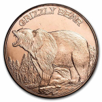 1 Unze Copper  Round Grizzly Bear  999,99 AVDP