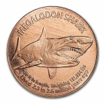 1 oz Copper Round - Megalodon Shark AVDP