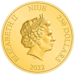 Niue Islands 250 $ - 1 Oz Gold Harry Potter Goldener Schnatz 2022 Proof