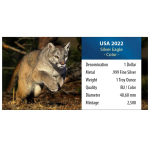 1 Unze Silber American Eagle 2022 USA - American Wildlife (2.) - Puma