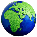 3 Unzen Silber Barbados 2022 - BLUE MARBLE Spherical Coin - Green Planet Earth 2022