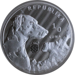 1 Unze Silber Kroatien Dalmatiner 2021 BU 10 Kuna...