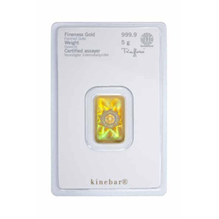5 g Goldbarren Kinebar (geprägt) 999,99 im Blister