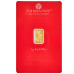 1 g Goldbarren The Royal Mint - Henna (geprägt) 999,99 im Blister