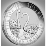 1 Unze Silber Schwan 2022 BU Australien 1AUD Perth Mint...