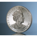 2 oz Isle of Man 2022 Proof - NOBLE Wikigerschiff Viking Ship - Piedfort Ultra High Relief Silber 1 Noble
