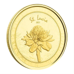 1 Unze Gold St. Lucia 2021 BU 10 Dollar, Botanischer...