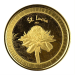 1 Unze Gold St. Lucia 2021 BU 10 Dollar, Botanischer Garten (4)  EC8 1
