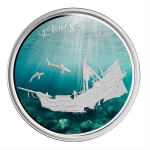 1 oz Silber St. Kitts & Nevis, 2 Dollar, versunkenes Schiff (4), 2021  EC8 1 UNze  Silber, 1 oz Coloured