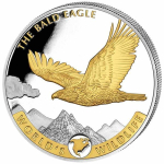 1 Unze Silber Kongo Weißkopfseeadler Gilded...