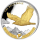 1 Unze Silber Kongo Weißkopfseeadler Gilded vergoldet Bald Eagle World Wildlife 2021 BU