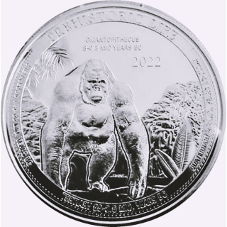 1 oz Kongo 2022 BU - Prehistoric Life Gigantopithecus Riesenaffe -  20 Frs