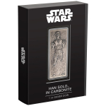 1 Unze Silber Niue Han Solo Star Wars KARBONIT-Barren 2022 Antique Finish