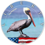 1 Unze Silber American Eagle 2022 USA - American Wildlife (3) - Pelikan