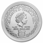 1 Unze Silber Tokelau 5 Dollars 2022 Feuerfisch - Lionfish - BU