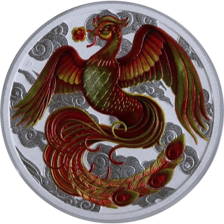 AURINUM*SUMMER*SALE** 1 oz Phönix Phoenix 2022 Color - GOLDROT Australien (6) Serie Myths and Legends 1AUD