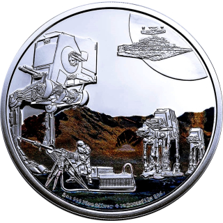 AURINUM*TOP*ANGEBOT* 3 oz Niue 2022 Proof STAR WARS- Schlacht um Hoth - Battle of Hoth - Silber Farbig Coloriert 10 NZ$