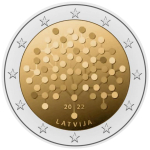 Lettland 2 Euro 100 Jahre Nationalbank Lettland 2022 bfr