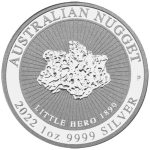 1 Oz  Silber Australian Nugget "Little Hero" 2022 original PM-Kapsel 1 AUD BU