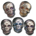 2 Unzen Silber Motivbarren - Skull Tag des Todes - Dia de...