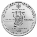 2022 Serbia 1 oz Silver 100 Dinar Nikola Tesla: Ozone...